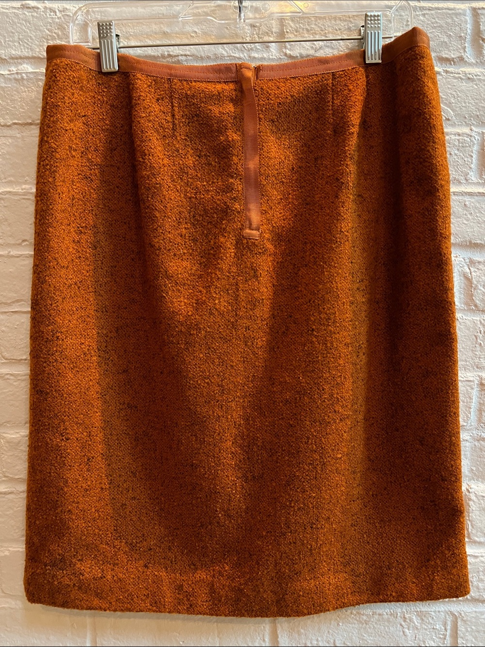 JONES OF NY Classic Wool Blend Rust TWEED suit Contemporary Modern Textured - Picture 13 of 16